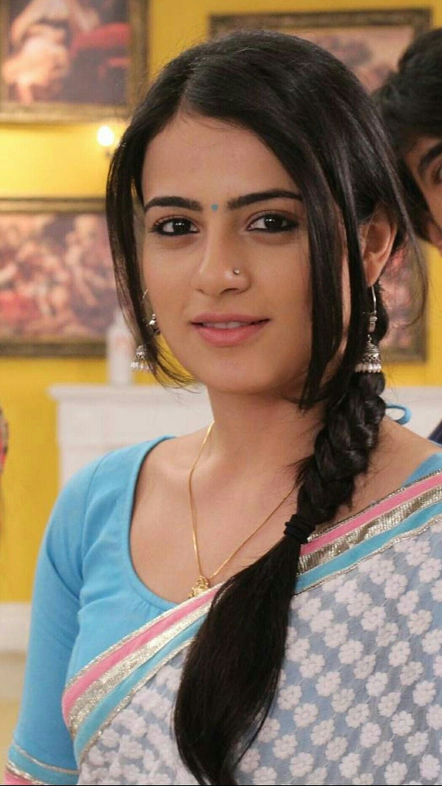Radhika Madan in Traditional Saree with Braid and Silver Earrings HD phone wallpaper