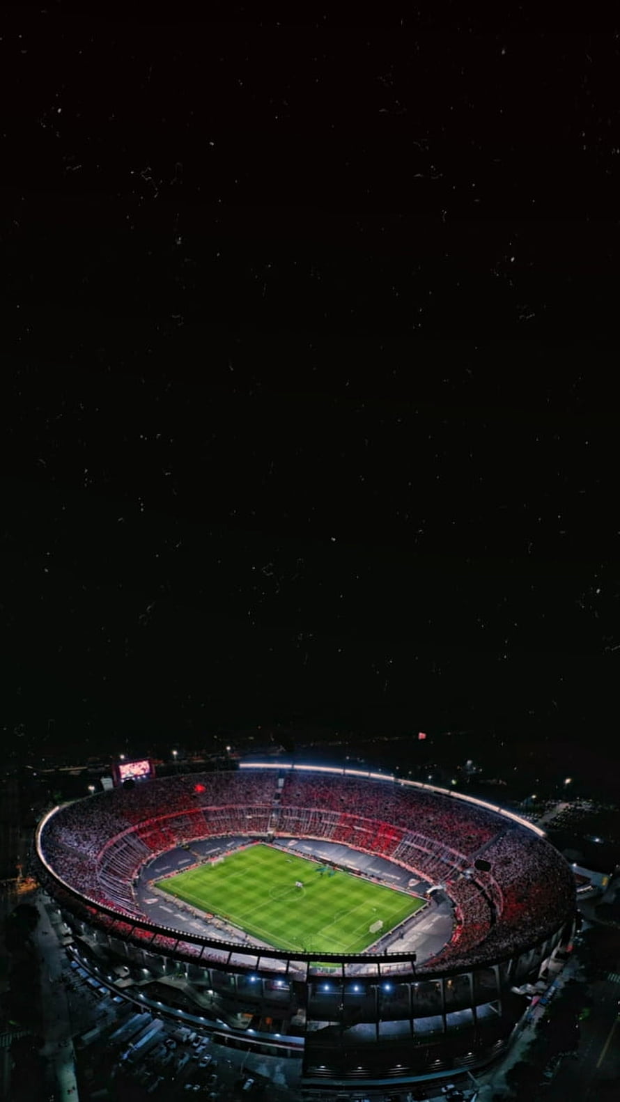 Aerial Night View of Estadio Monumental de River Plate in Buenos Aires Argentina HD phone wallpaper