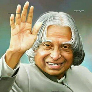 APJ Abdul Kalam Waving Portrait in Grey Suit with Silver Hair HD phone wallpaper
