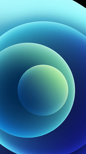 Abstract Blue Gradient Concentric Circles Minimalist Wallpaper HD phone wallpaper