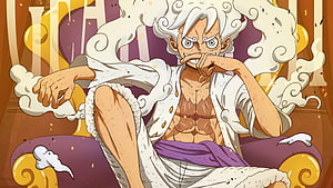 Monkey D. Luffy Gear 5 Nika Form One Piece Anime Character Artwork HD wallpaper