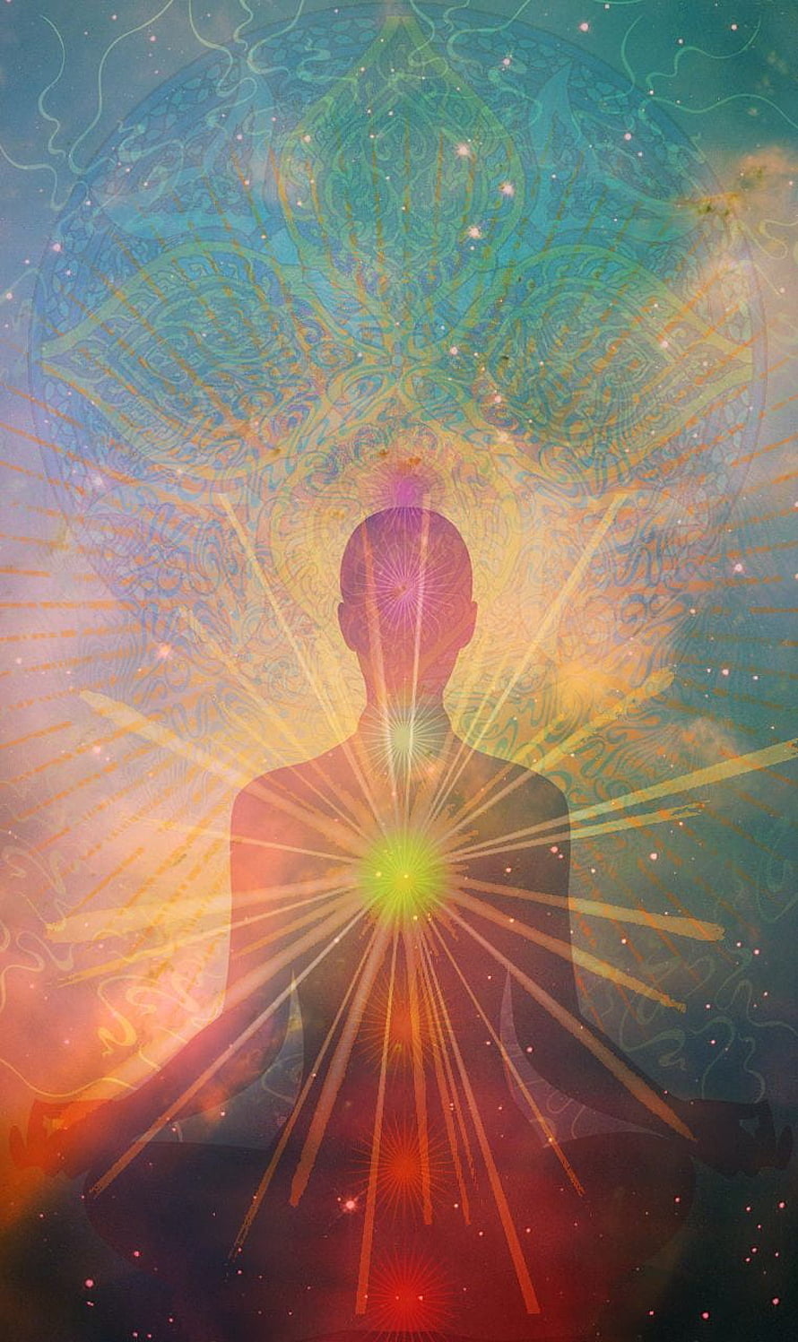 Kundalini Yoga Meditation with Chakra Energy and Spiritual Aura HD phone wallpaper