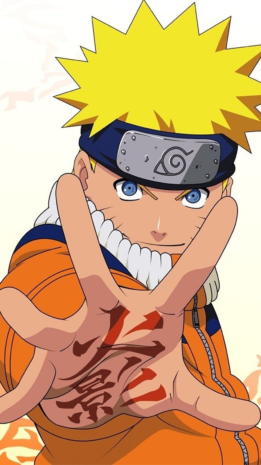 Naruto Uzumaki Performing Shadow Clone Jutsu in Orange Jacket and Konoha Headband HD phone wallpaper