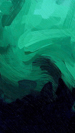 Abstract Dark Green Brushstroke Painting with Flowing Textured Lines and Deep Tonal Depth HD phone wallpaper