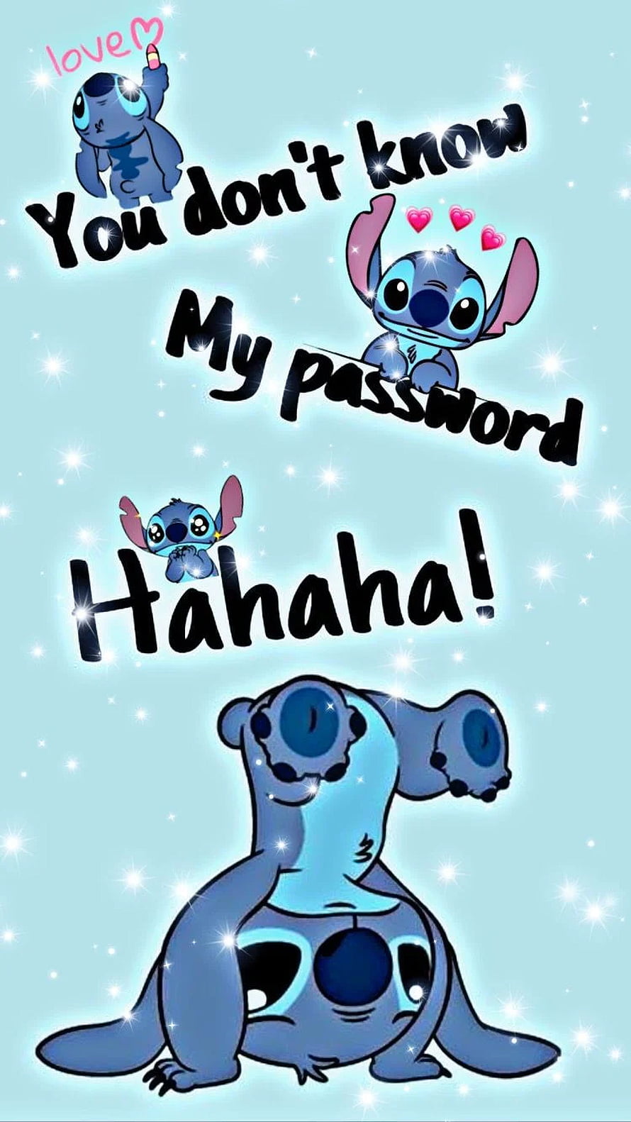 Stitch Lilo and Stitch Funny Password Joke Cartoon Wallpaper HD phone wallpaper