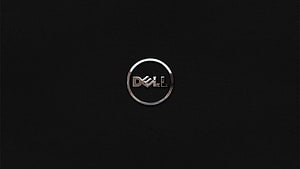 Dell Logo on Black Leather Texture Background HD wallpaper