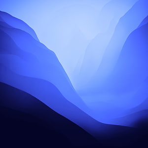 Abstract Blue Mountain Landscape with Soft Gradient Layers and Minimalist Depth HD phone wallpaper