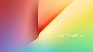 ASUS VivoBook Abstract Gradient Wallpaper With Soft Geometric Shapes And Vibrant Color Blends HD wallpaper