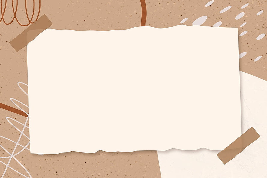 Minimalist Brown and White Paper Scrapbook Template with Washi Tape Accents HD wallpaper