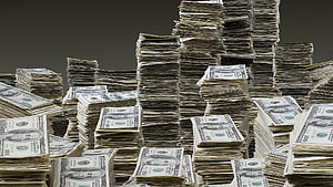 Towering Stacks of US Dollar Bills Forming a Financial Wealth Landscape HD wallpaper