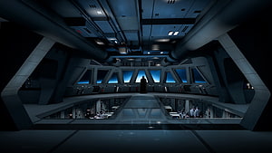 Darth Vader Standing on the Star Destroyer Bridge in Star Wars HD wallpaper