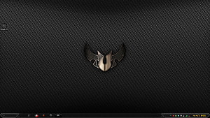 ASUS TUF Gaming Logo on Dark Carbon Fiber Texture Desktop Background HD wallpaper