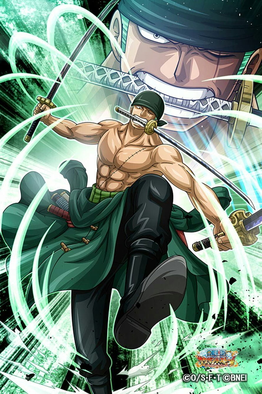 Roronoa Zoro Asura Form Wielding Three Swords in Dynamic One Piece Anime Artwork HD phone wallpaper