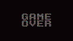 Retro Pixel Art Gamer Text on Black Background HD wallpaper