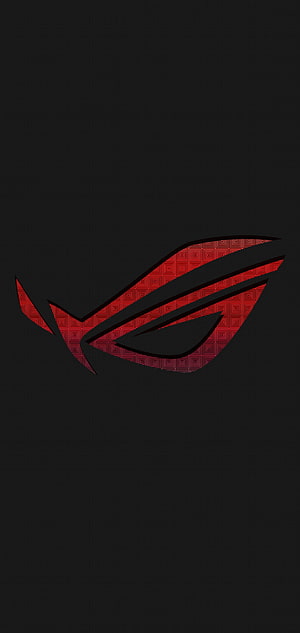 Asus ROG Eye Logo with Red Geometric Pattern on Dark Background HD phone wallpaper