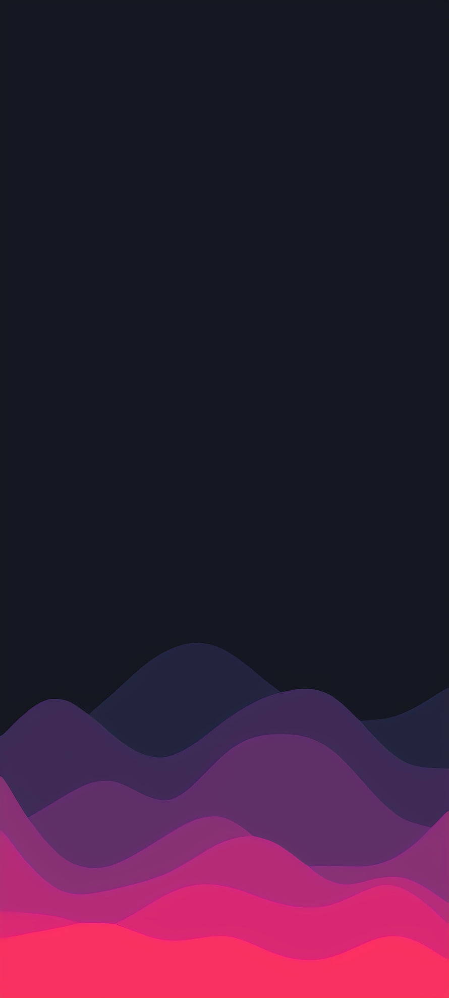 Minimalist Abstract Wave Landscape in Purple and Pink Tones HD phone wallpaper