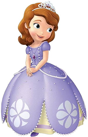 Sofia the First Princess in Lavender Gown with Tiara and Pearl Necklace HD phone wallpaper