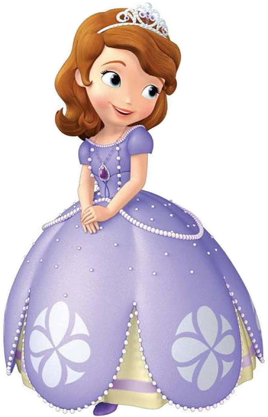 Sofia the First Princess in Lavender Gown with Tiara and Pearl Necklace HD phone wallpaper