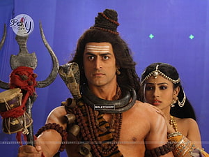 Mohit Raina as Lord Shiva and Mouni Roy as Sati in Devon Ke Dev Mahadev HD wallpaper
