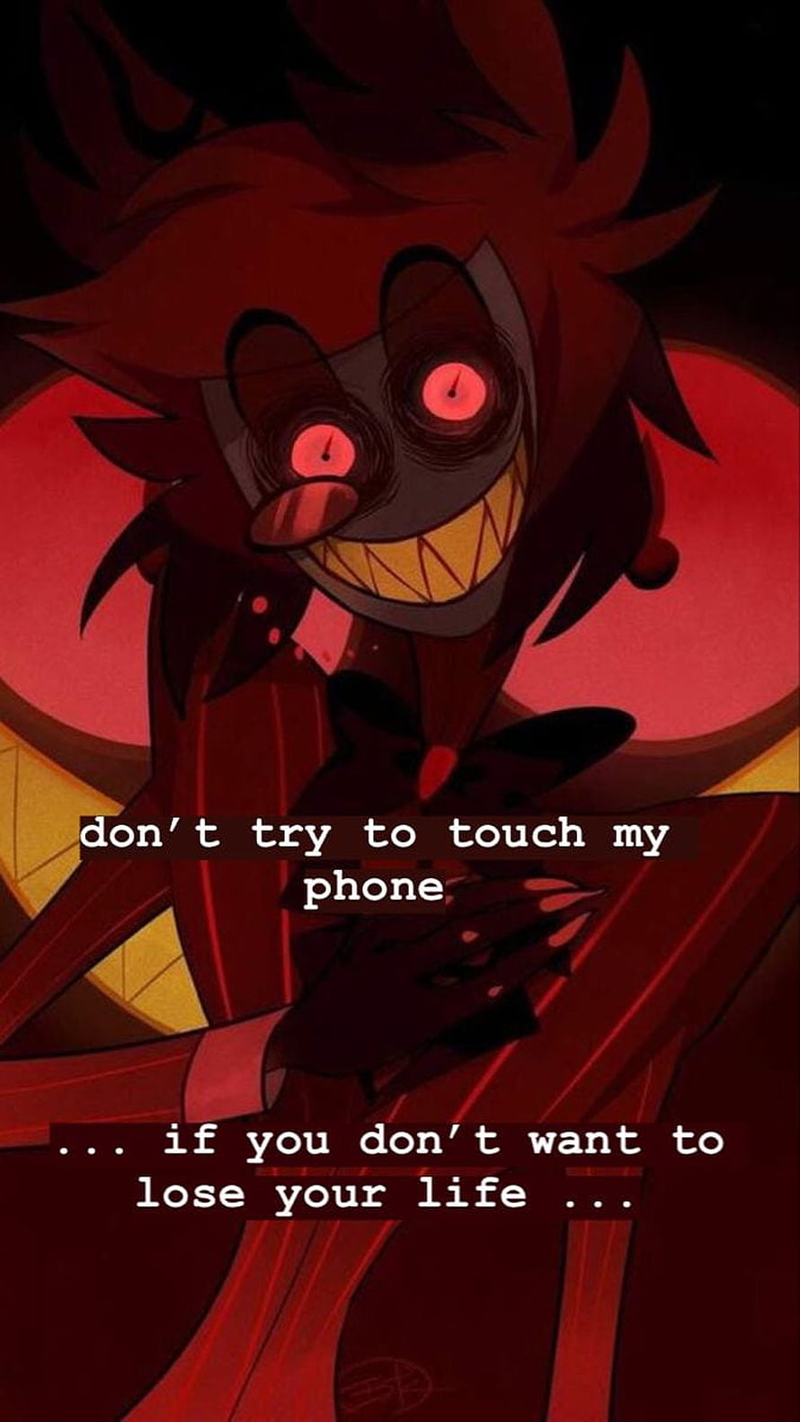 Hazbin Hotel Angel Dust Dark Red Anime Character Portrait HD phone wallpaper