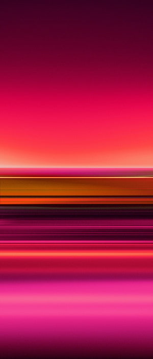 Sony Xperia 5 Abstract Gradient Wallpaper with Vibrant Pink and Orange Horizontal Light Streaks HD phone wallpaper