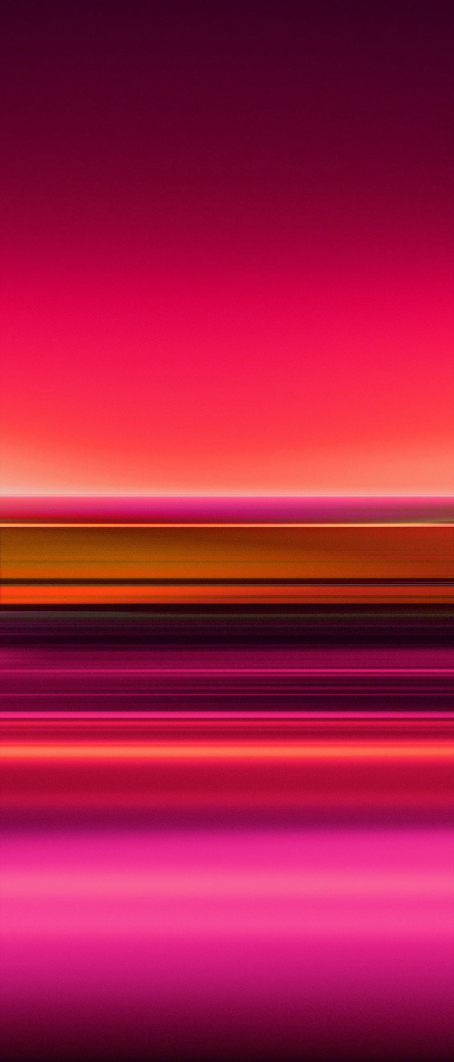 Sony Xperia 5 Abstract Gradient Wallpaper with Vibrant Pink and Orange Horizontal Light Streaks HD phone wallpaper
