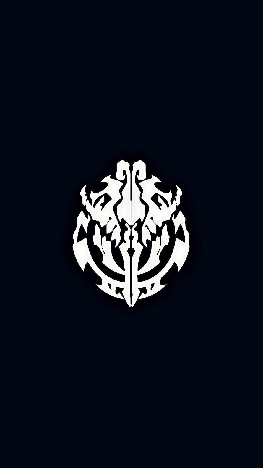 Overlord Nazarick Emblem Minimalist White Symbol on Dark Background HD phone wallpaper