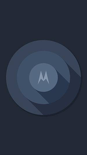 Minimalist Motorola Logo Wallpaper in Dark Blue Tones HD phone wallpaper