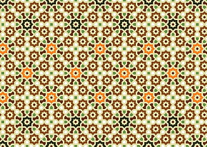 Geometric Islamic Art Pattern with Star and Cross Motifs in Earth Tones HD wallpaper