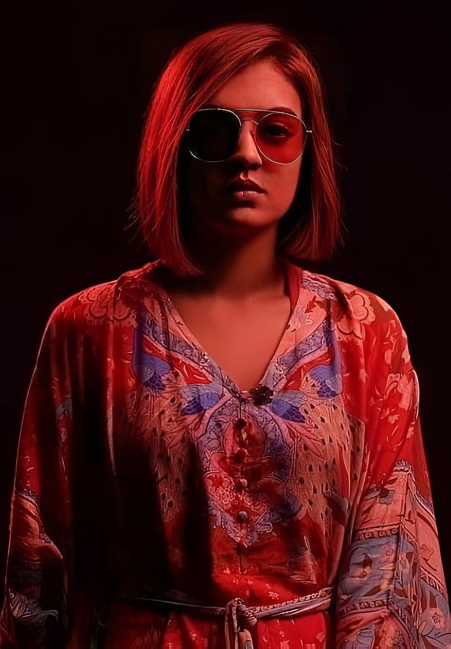 Nazriya Nizam Portrait in Red Aviator Sunglasses and Patterned Top HD phone wallpaper