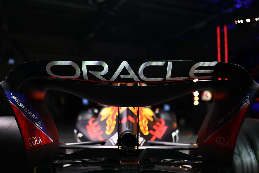 Oracle Red Bull Racing Formula 1 Car Front Wing and Halo Close-Up HD wallpaper