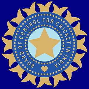 Board of Control for Cricket in India Emblem with Golden Star and Sunburst Design HD wallpaper