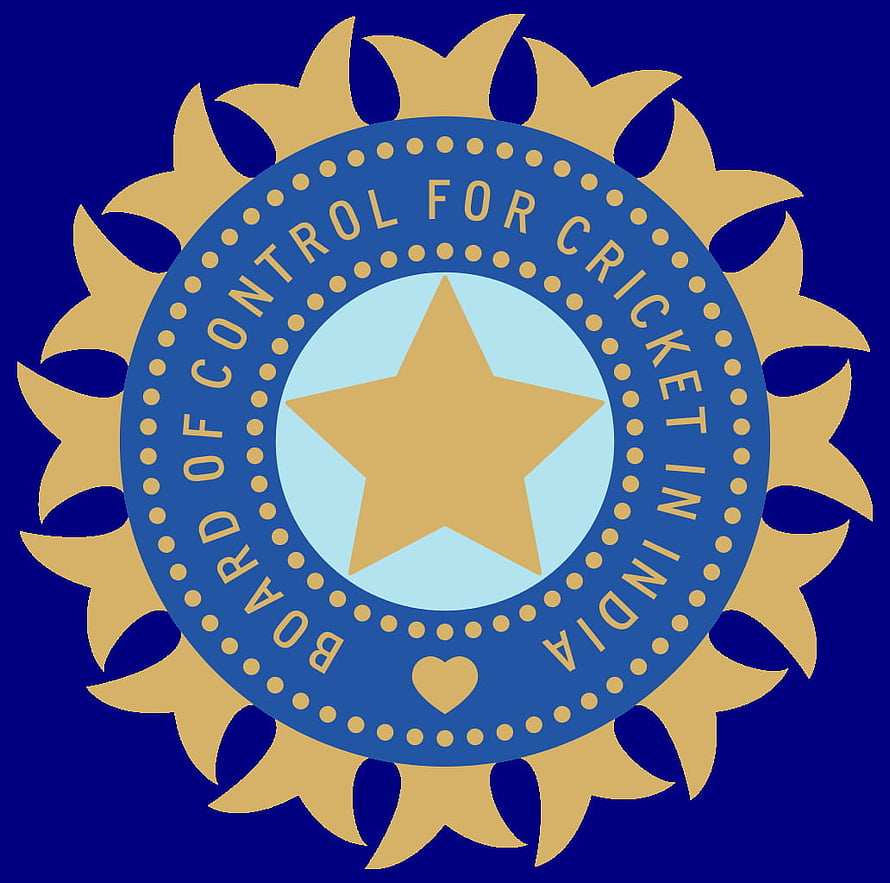 Board of Control for Cricket in India Emblem with Golden Star and Sunburst Design HD wallpaper