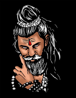 Lord Shiva Mahadev Portrait with Rudraksha Beads and Third Eye HD phone wallpaper