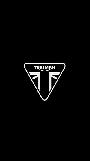 Triumph Motorcycle Brand Emblem on Black Background HD phone wallpaper
