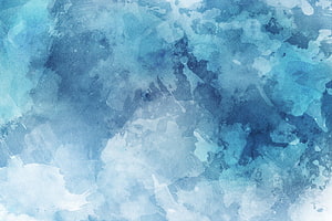 Abstract Blue Watercolor Texture with Soft Cyan and White Washes HD wallpaper