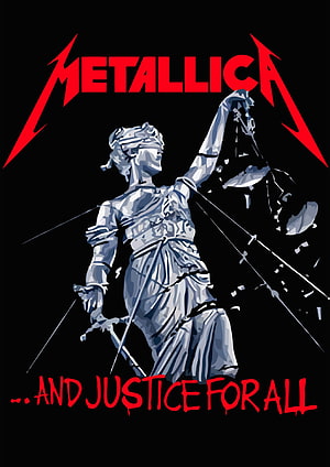 Metallica And Justice For All Album Art Featuring Cracked Lady Justice Statue HD phone wallpaper