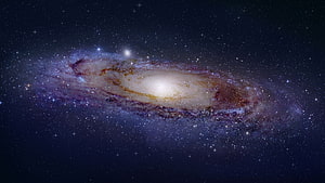 Andromeda Galaxy Deep Space View with Star Fields and Nebula Dust HD wallpaper