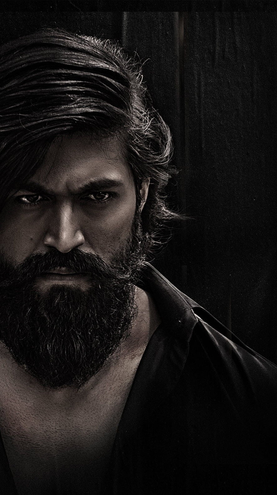 Yash Intense Black and White Portrait from KGF Chapter 2 HD phone wallpaper