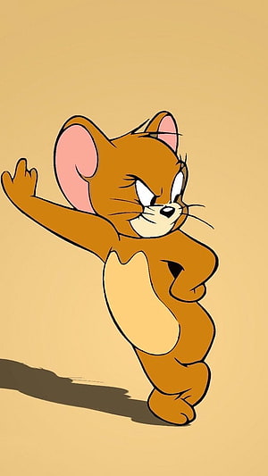 Tom and Jerry Classic Cartoon Mouse Character in Dynamic Pose HD phone wallpaper