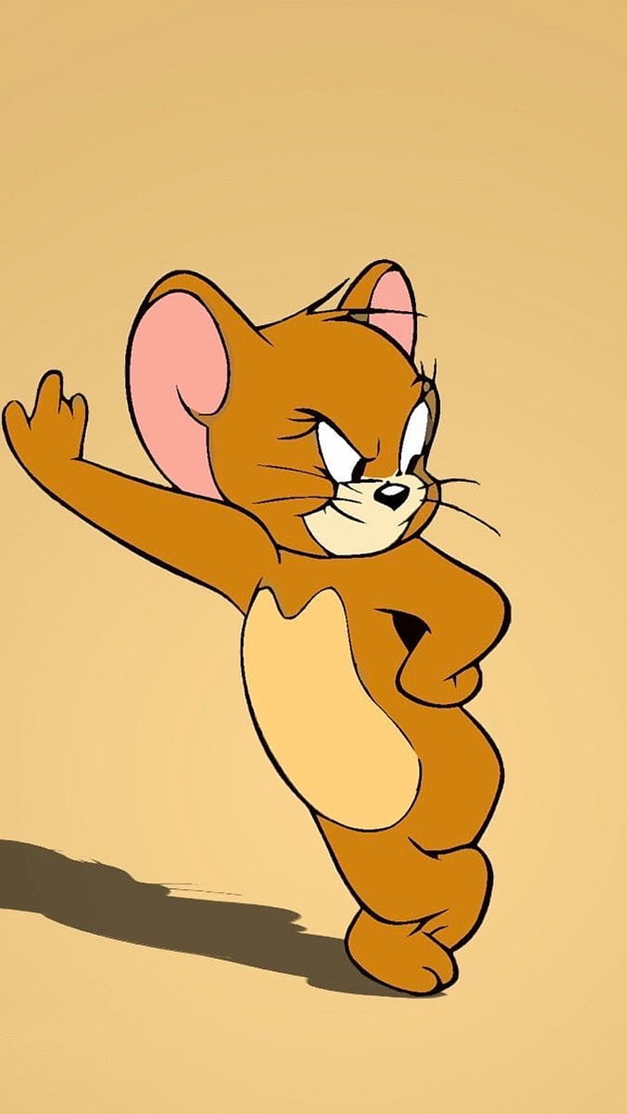 Tom and Jerry Classic Cartoon Mouse Character in Dynamic Pose HD phone wallpaper