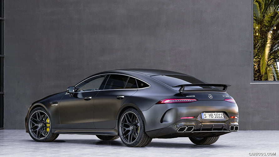 Mercedes-AMG GT 63 S 4MATIC+ 4-Door Coupe in Graphite Grey Matte Finish HD wallpaper