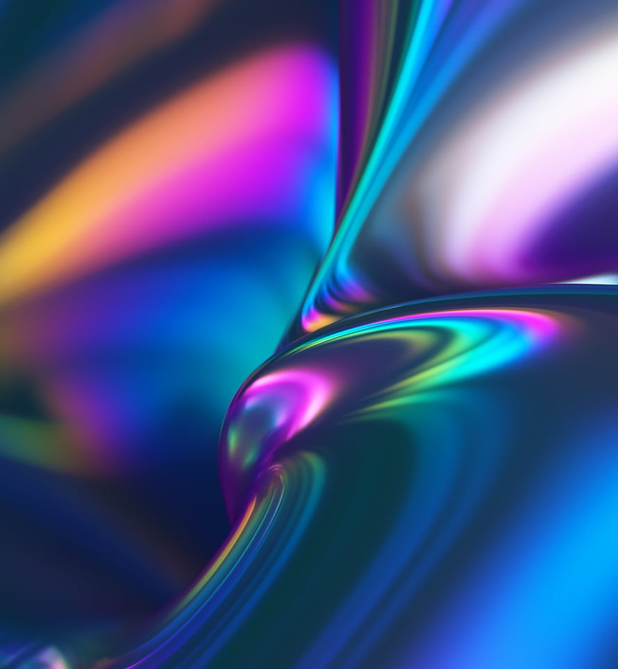 Iridescent Liquid Metal Abstract Art with Vibrant Rainbow Gradients and Flowing Colorful Waves HD phone wallpaper