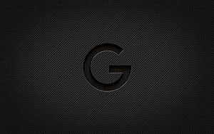 Minimalist Carbon Fiber Letter G Logo on Dark Textured Background HD wallpaper