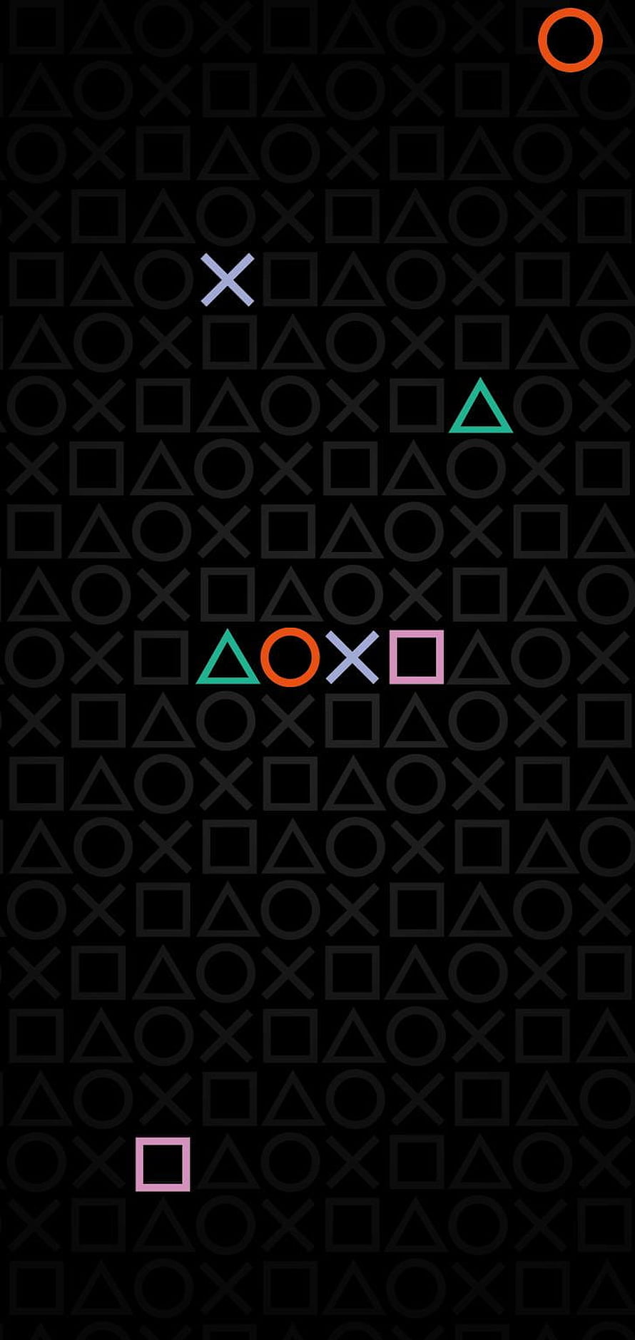 PlayStation Triangle Circle Cross Square Minimalist Black Pattern Wallpaper HD phone wallpaper