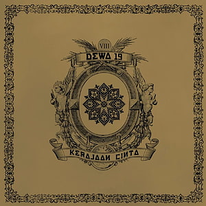 Dewa 19 Vintage Ornamental Emblem with Greek Text and Floral Border HD phone wallpaper