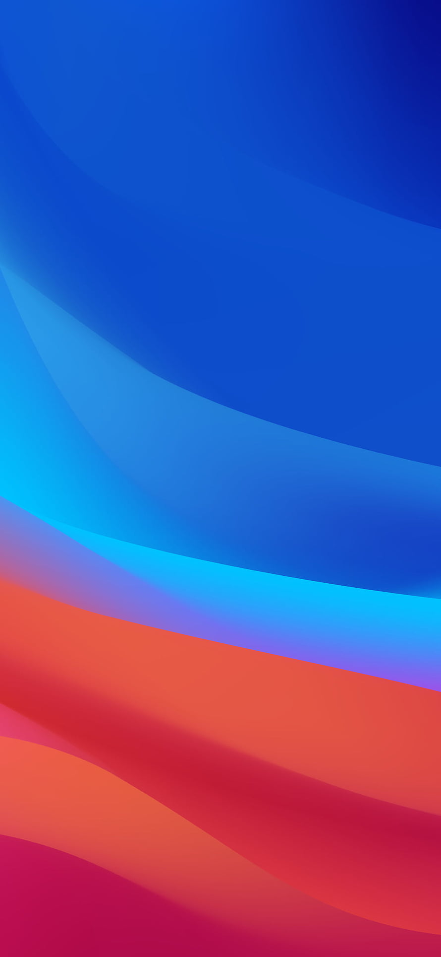 Oppo R17 Official Stock Abstract Gradient Wallpaper with Blue and Red Waves HD phone wallpaper