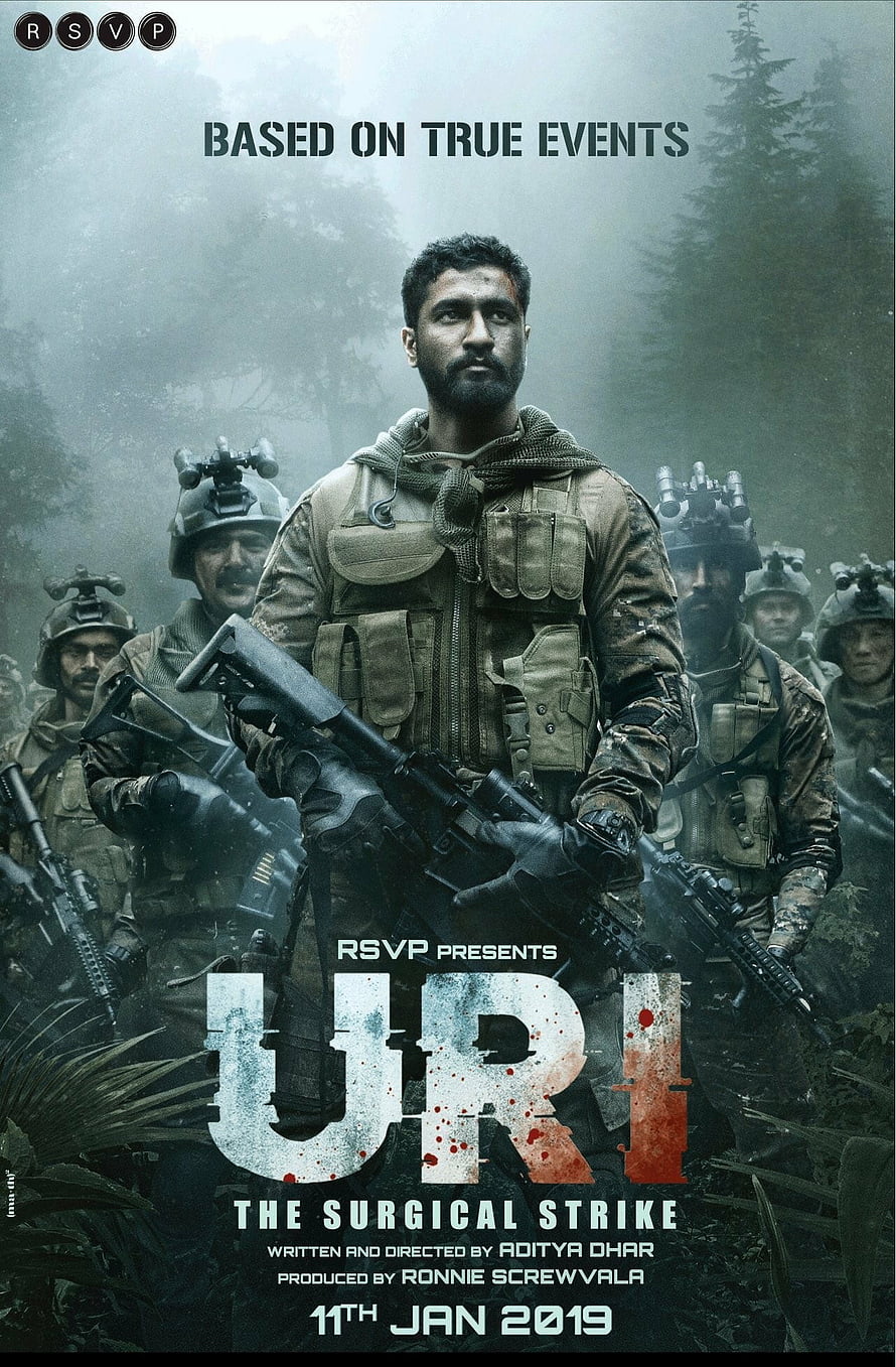 Uri The Surgical Strike Movie Poster Featuring Lead Actor in Combat Gear HD phone wallpaper