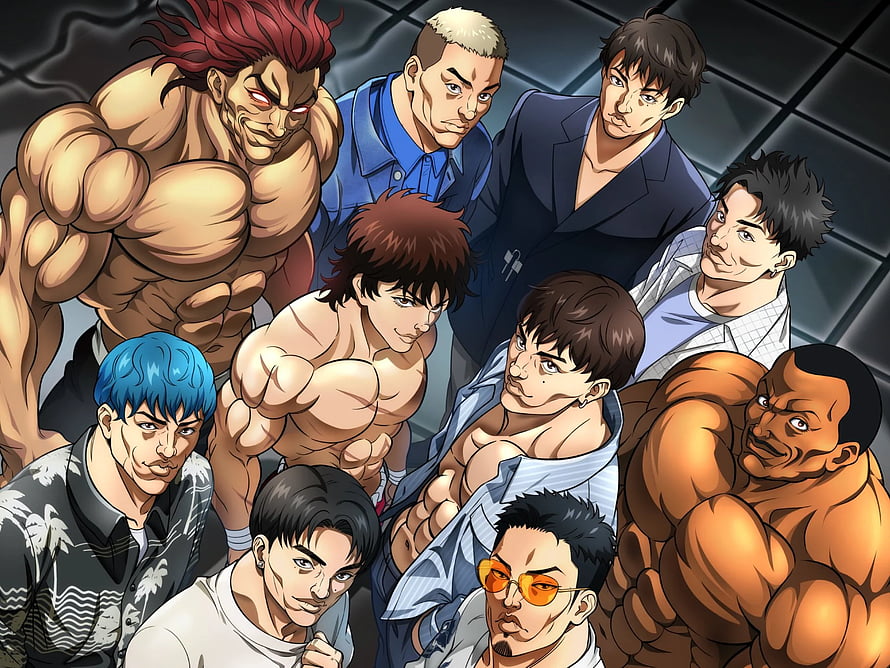 Baki Hanma Anime Ensemble Cast Group Portrait HD wallpaper