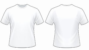 White T-Shirt Front and Back Mockup Template for Custom Design and Printing HD wallpaper